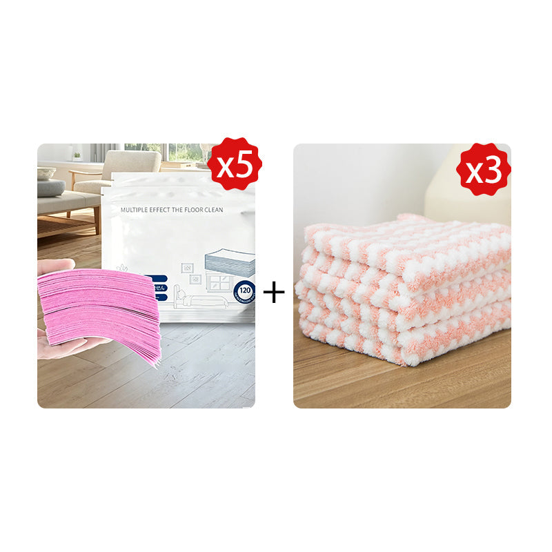 Toalhetes para o chão solúveis em água – Basta colocá-los na água, sem necessidade de medir. Limpa e dá brilho a todos os tipos de chão. Seguro e sem deixar marcas. Embalagem com 120 toalhetes. O seu aliado diário. 🧹💧