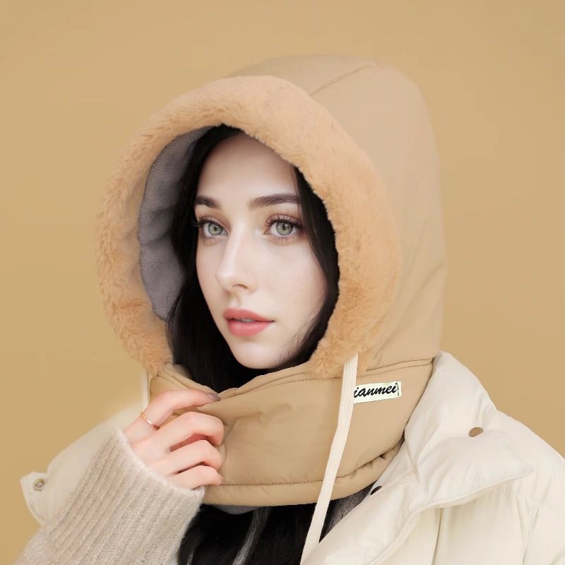 Pluche-voering Verdikte Thermische Muts met Gezichtsmasker voor Mannen en Vrouwen