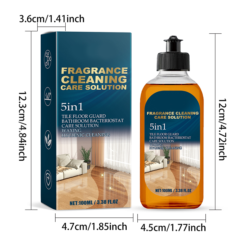 Limpador de piso de secagem rápida e remoção de manchas com fragrância de longa duração