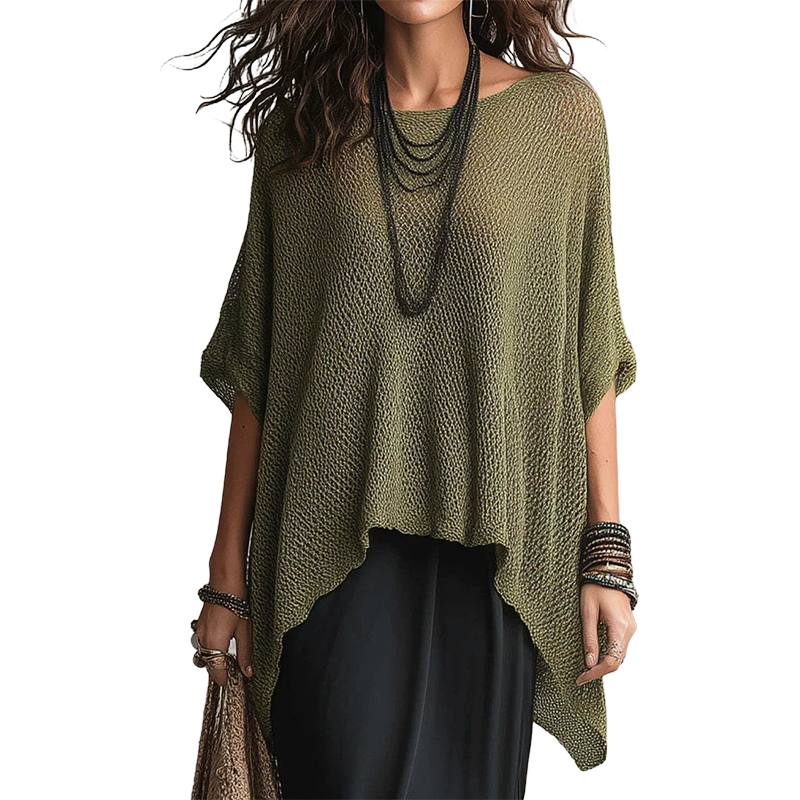 ⌛Limited-Time Offer-Women’s Hollow-Out Batwing Sleeve Knit Top