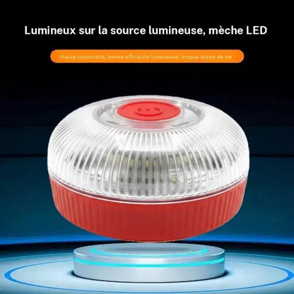 Faixa de luz estroboscópica V16 com íman potente na base da bateria
