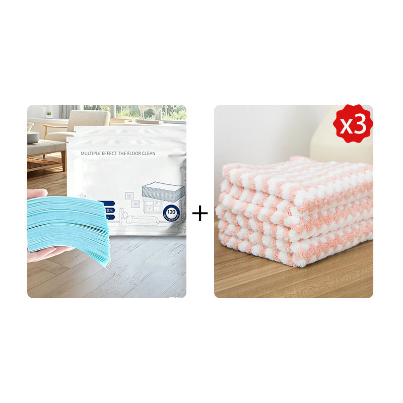 Toalhetes para o chão solúveis em água – Basta colocá-los na água, sem necessidade de medir. Limpa e dá brilho a todos os tipos de chão. Seguro e sem deixar marcas. Embalagem com 120 toalhetes. O seu aliado diário. 🧹💧