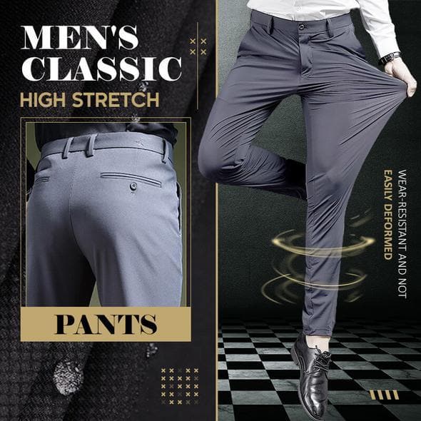Klassieke herenbroek met hoge stretch