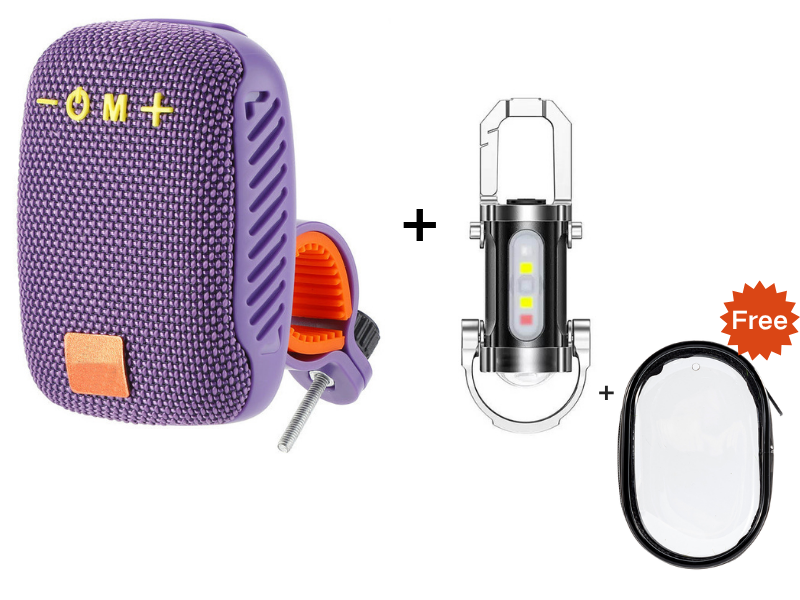 🚴‍♂️🎵 Caixa de som Bluetooth para bicicleta à prova d’água com suporte e som estéreo potente