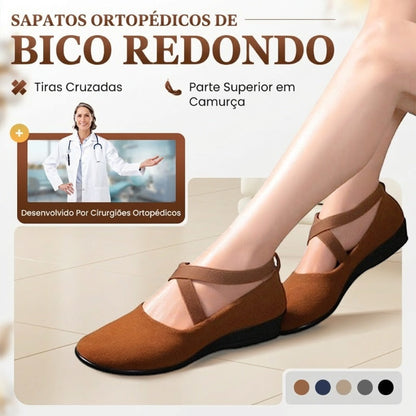 💃🔥Último dia da promoção com 50% de desconto🔥Sapatos elegantes com salto baixo e tira elástica, em cor única