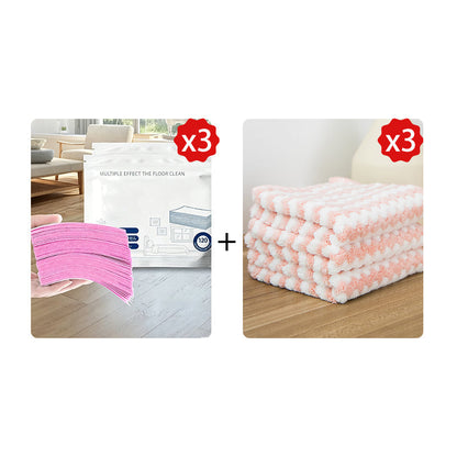 Toalhetes para o chão solúveis em água – Basta colocá-los na água, sem necessidade de medir. Limpa e dá brilho a todos os tipos de chão. Seguro e sem deixar marcas. Embalagem com 120 toalhetes. O seu aliado diário. 🧹💧