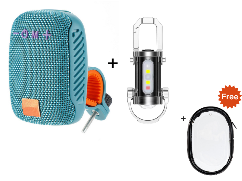 🚴‍♂️🎵 Caixa de som Bluetooth para bicicleta à prova d’água com suporte e som estéreo potente