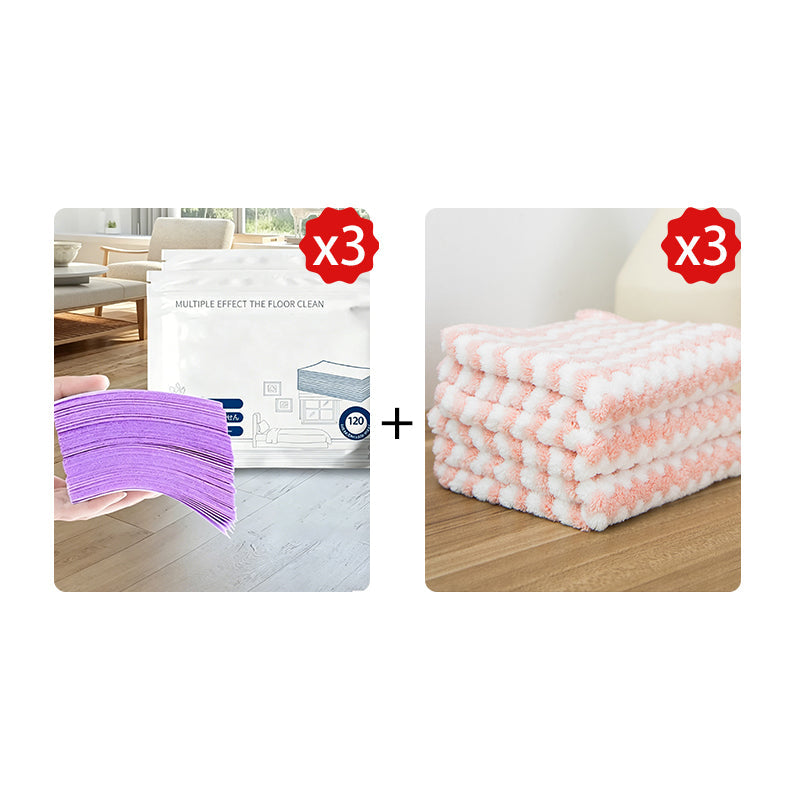 Toalhetes para o chão solúveis em água – Basta colocá-los na água, sem necessidade de medir. Limpa e dá brilho a todos os tipos de chão. Seguro e sem deixar marcas. Embalagem com 120 toalhetes. O seu aliado diário. 🧹💧