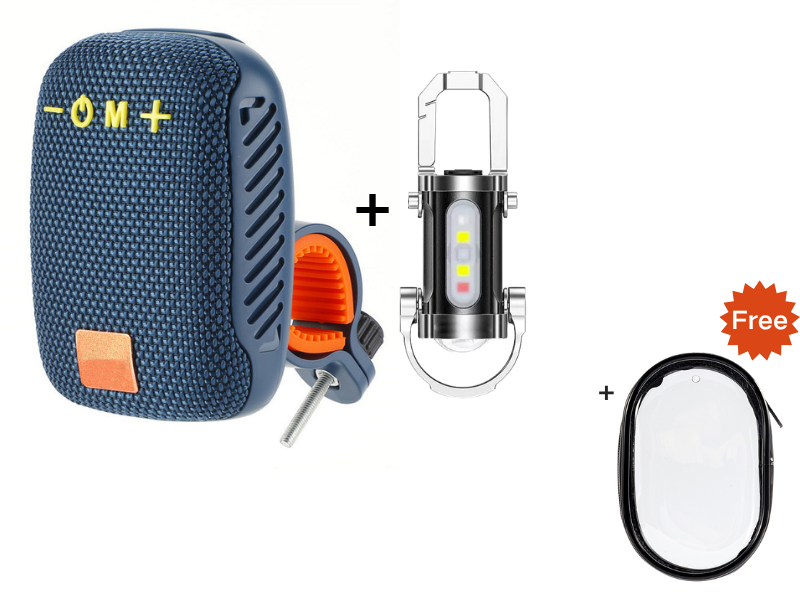 🚴‍♂️🎵 Caixa de som Bluetooth para bicicleta à prova d’água com suporte e som estéreo potente