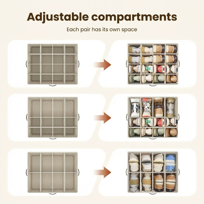 👟 Schoenen Organizer – 16 Vakken & Ruimtebesparend