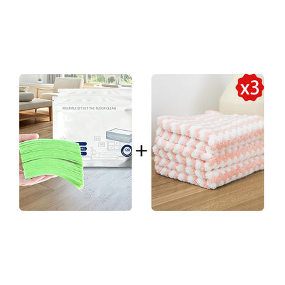 Toalhetes para o chão solúveis em água – Basta colocá-los na água, sem necessidade de medir. Limpa e dá brilho a todos os tipos de chão. Seguro e sem deixar marcas. Embalagem com 120 toalhetes. O seu aliado diário. 🧹💧