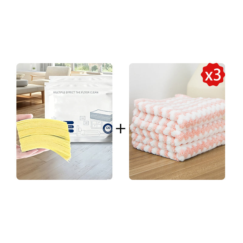 Toalhetes para o chão solúveis em água – Basta colocá-los na água, sem necessidade de medir. Limpa e dá brilho a todos os tipos de chão. Seguro e sem deixar marcas. Embalagem com 120 toalhetes. O seu aliado diário. 🧹💧