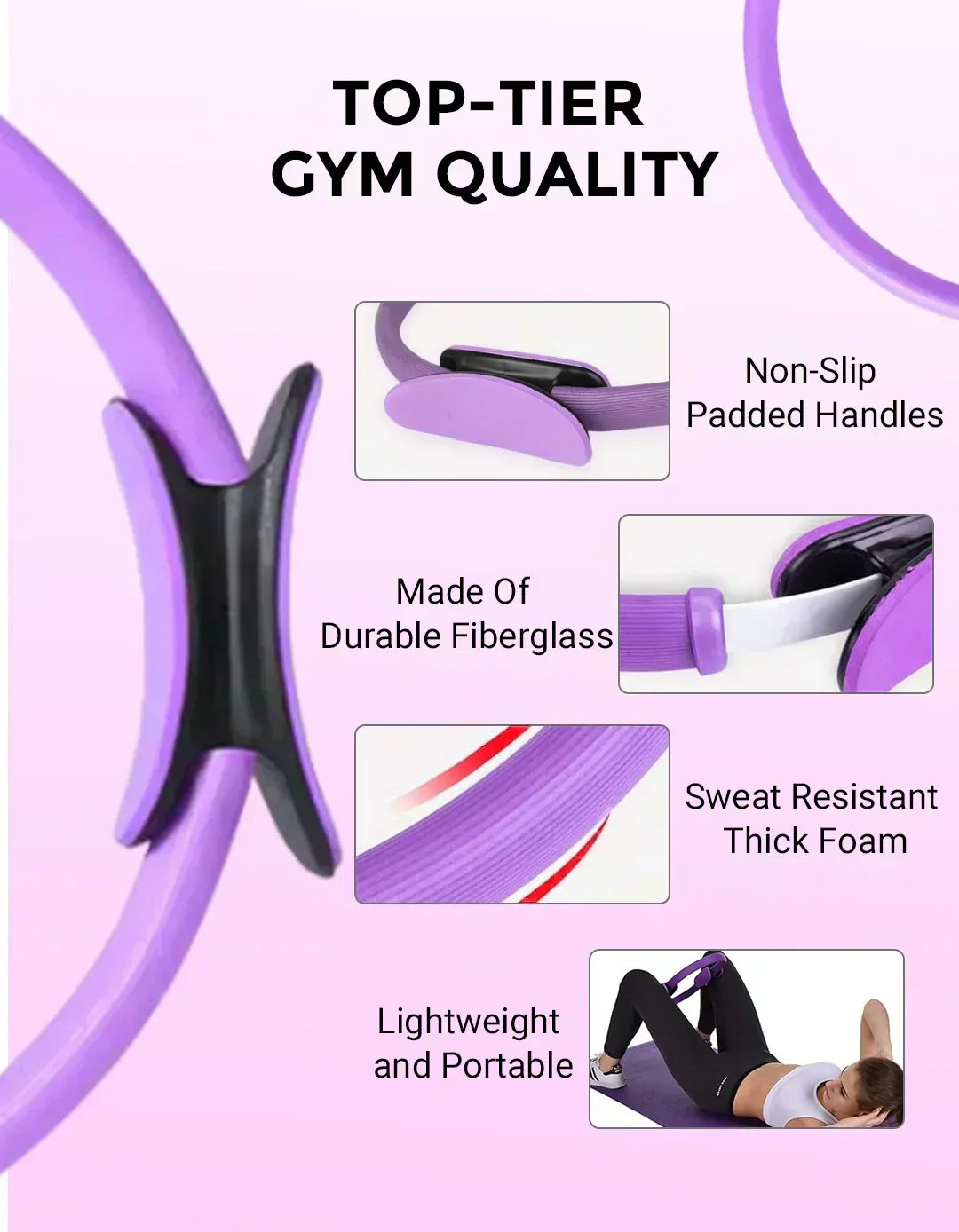 ⏳Oferta especial por tempo limitado⏰Pilates Ring Fitness Trainer | Anel tonificante para tronco, braços e pernas