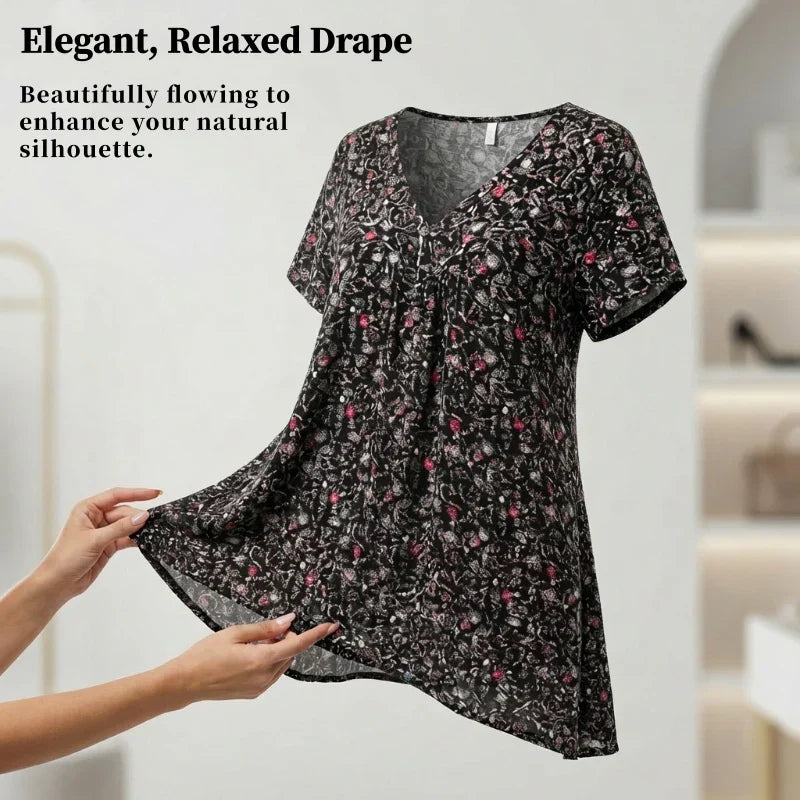 🌸🍃Moda primavera com estampas e mangas curtas