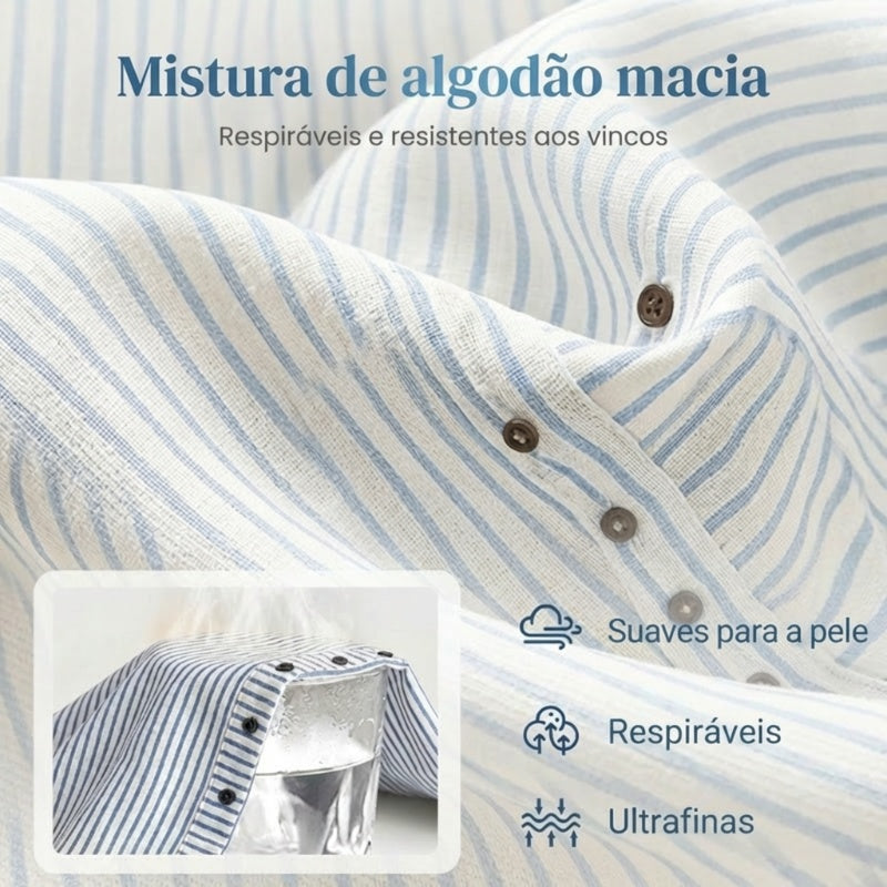 ☀️Promoção de Primavera: 50% de desconto!!🌿🌸Calças de lazer às riscas para senhora