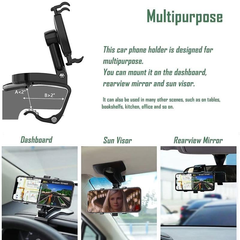 🔥PROMOÇÃO LIMITADA!!! 🔥Suporte para telefone para carro com painel de rotação de 360 graus🚗