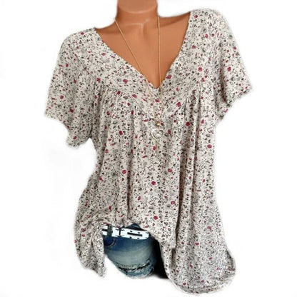 🌸🍃Moda primavera com estampas e mangas curtas