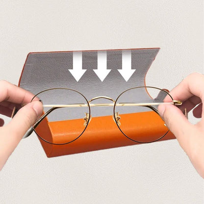 Minimalistische harde leren brillenkoker