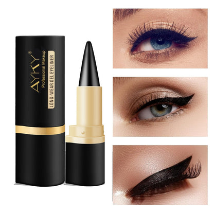 📢Compre 1 e ganhe 1 grátis⏰Conjunto de delineador em gel preto de 2 peças, delineador à prova d'água e à prova de manchas