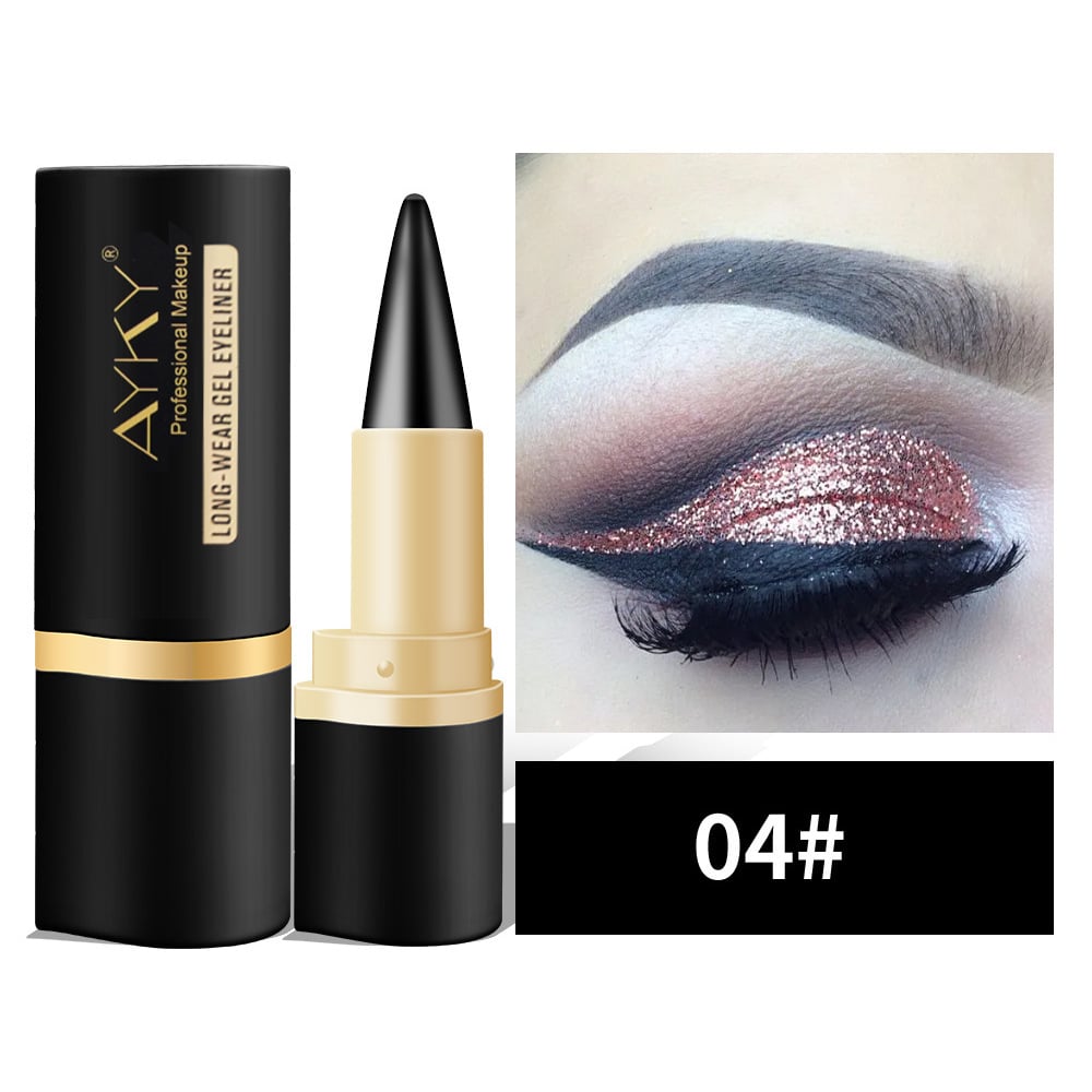 📢Compre 1 e ganhe 1 grátis⏰Conjunto de delineador em gel preto de 2 peças, delineador à prova d'água e à prova de manchas