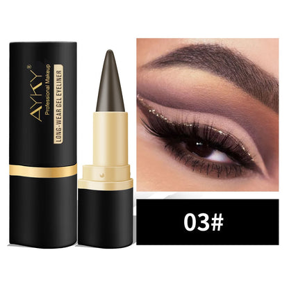 📢Compre 1 e ganhe 1 grátis⏰Conjunto de delineador em gel preto de 2 peças, delineador à prova d'água e à prova de manchas
