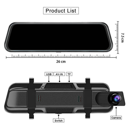 🚗📹 Câmera veicular 4K dupla frontal e traseira com tela touch inteligente 10”