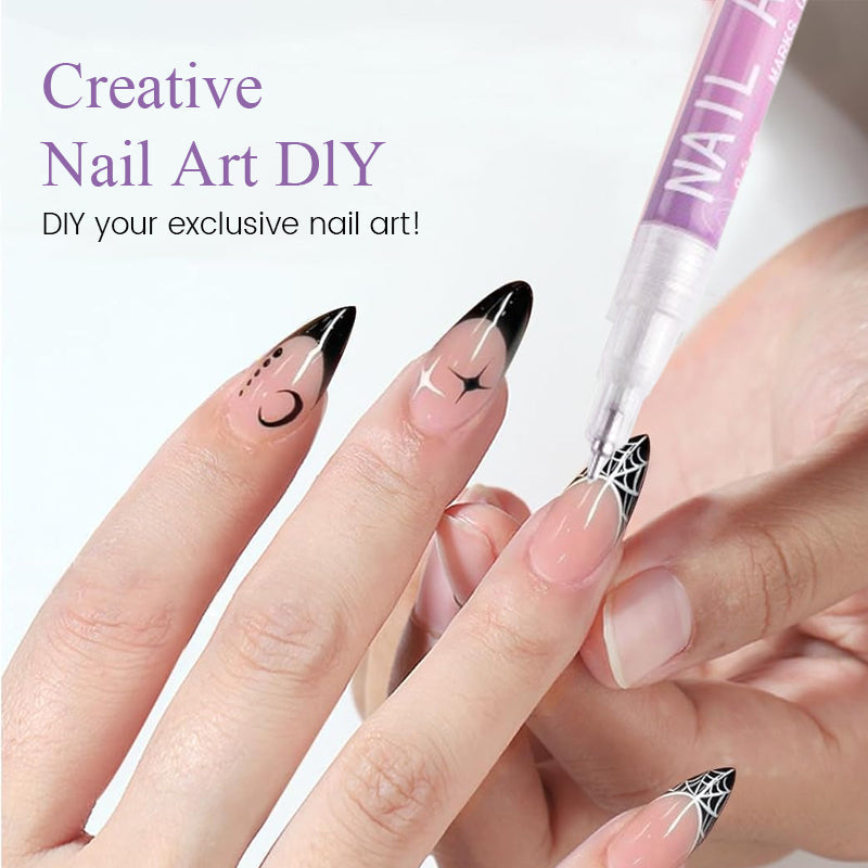 Conjunto de canetas para nail art de 12 cores