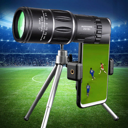 Telescópio monocular profissional de alta potência, alta definição e baixa luminosidade, 16X52