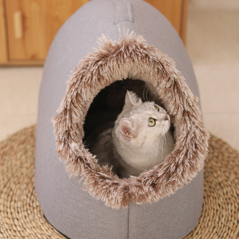 🐾Cama caverna quentinha de inverno para animais de estimação