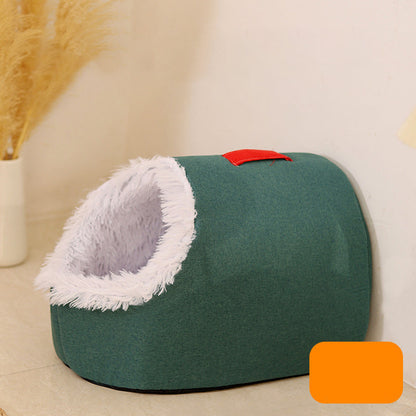 🐾Cama caverna quentinha de inverno para animais de estimação