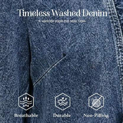 🧥 50% DE DESCONTO AGORA! 🌸 Jaqueta jeans feminina aberta com detalhes de babados – leve, feminina e versátil – elegante para qualquer look 👗