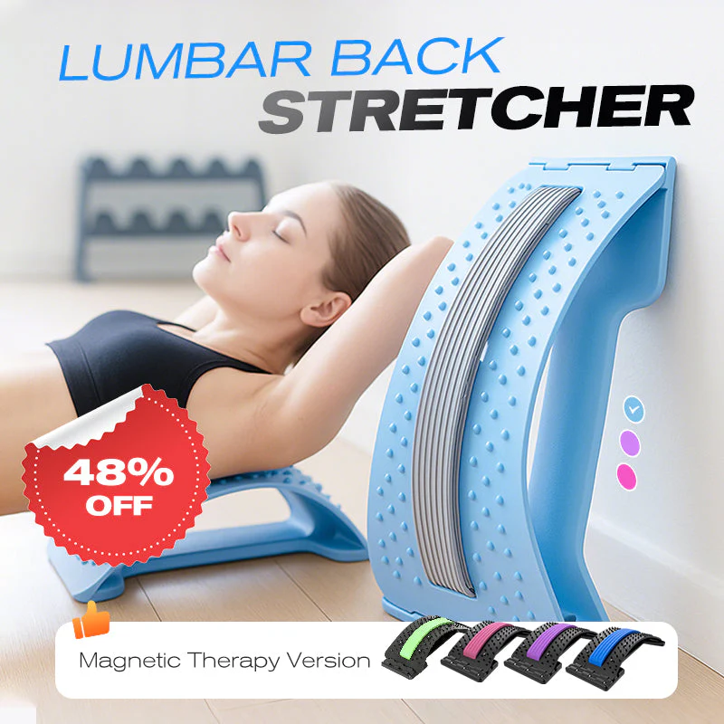 🩹 50% DE DESCONTO EM PROMOÇÃO RELÂMPAGO! ⚡ Alongador Lombar – Suporte Ergonômico para a Coluna, Níveis de Alongamento Ajustáveis, Leve e Portátil 🪑