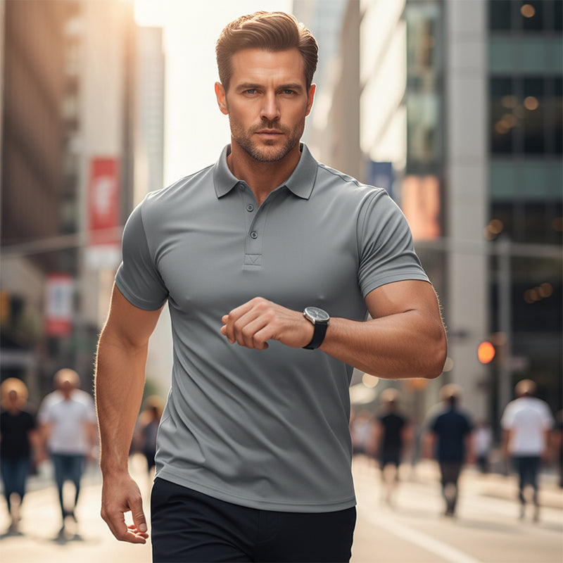 📢📢50 % de desconto!! ⏰ Corte desportivo, resistente a rugas e versátil, ideal para o escritório e para o desporto