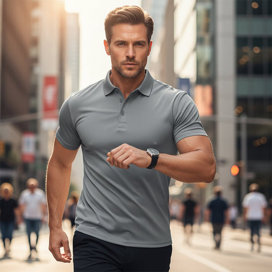 📢📢50 % de desconto!! ⏰ Corte desportivo, resistente a rugas e versátil, ideal para o escritório e para o desporto