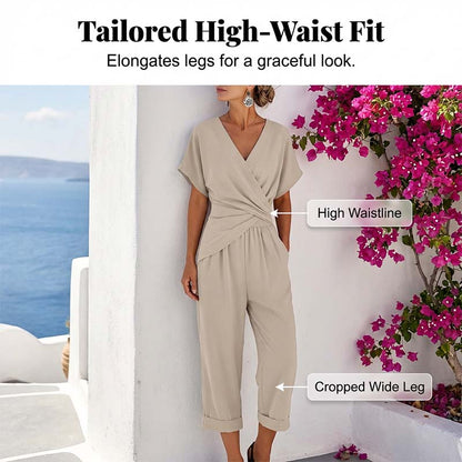💃 Conjunto elegante de duas peças em cor sólida — cria instantaneamente uma silhueta feminina!
