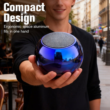 Mini Hi‑Fi Speaker – 360° sound, deep bass. Aluminium alloy, skin‑friendly. 16hrs non‑stop music. A pocket‑sized concert. 🛡️🕊️