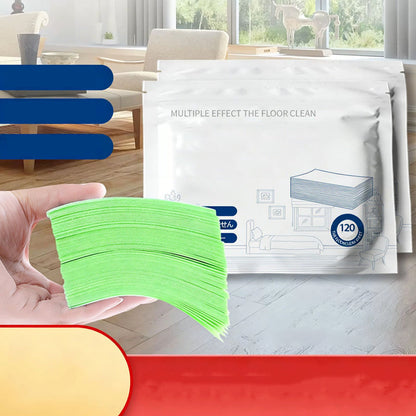 Toalhetes para o chão solúveis em água – Basta colocá-los na água, sem necessidade de medir. Limpa e dá brilho a todos os tipos de chão. Seguro e sem deixar marcas. Embalagem com 120 toalhetes. O seu aliado diário. 🧹💧