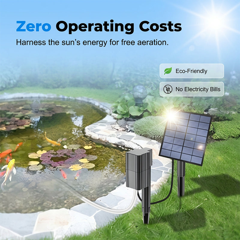 ⚡ 50% DE DESCONTO AGORA! ✨Aerador solar para lago com bomba de ar