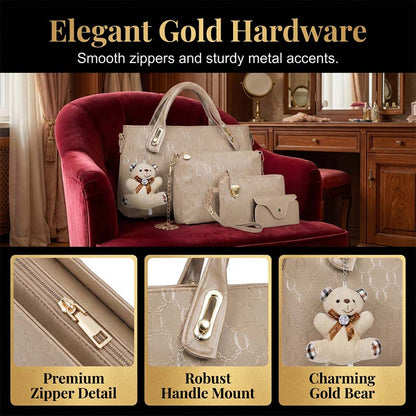Women's Versatile 4-Piece Handbag Set