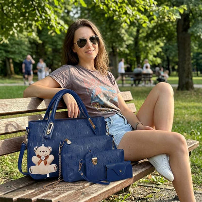 Women's Versatile 4-Piece Handbag Set