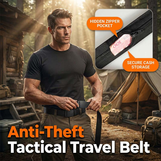 Cinto tático de viagem com bolso oculto para dinheiro