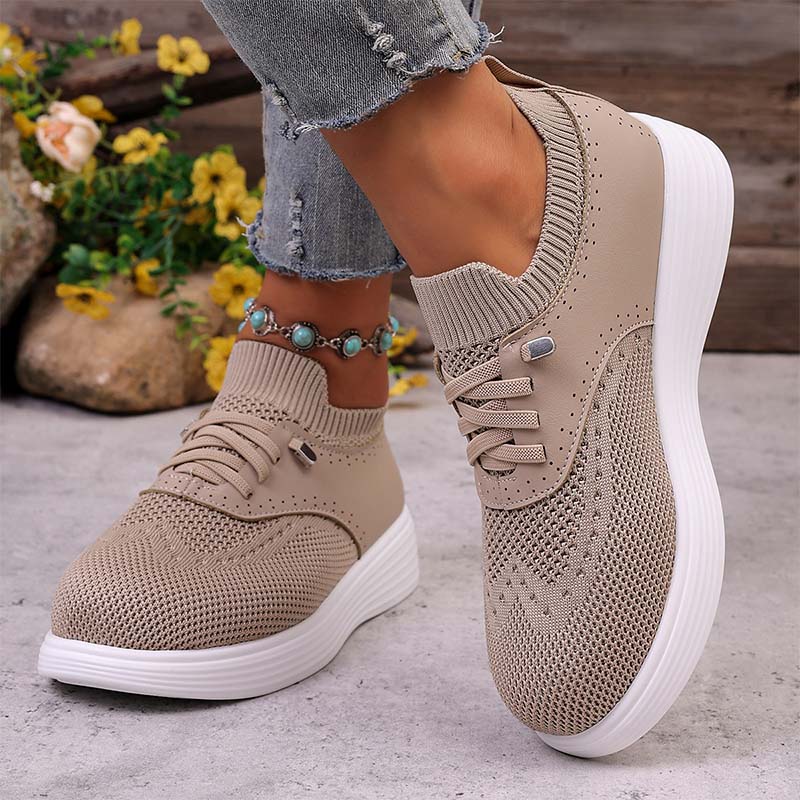 👟✨ Tênis feminino respirável slip-on confortável leve para caminhada diária