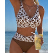 ✨👙 Biquíni feminino cintura alta estampado elegante e confortável para praia