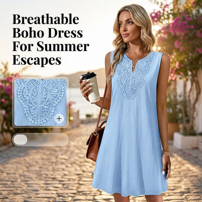 ✨OFERTA LIMITADA 💕 Vestido Bordado V-Neck | Conforto Diário