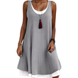 Vestido sem mangas de duas peças para mulher