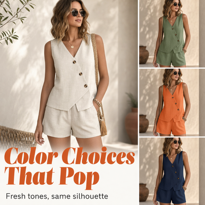 Conjunto de verão descontraído e elegante