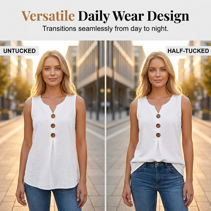 🔥50% DESCONTO ✨ Blusa V-Neck Feminina | Leve, Respirável & Elegante