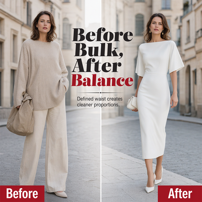 💃✨Vestido elegante de decote em barco e mangas esvoaçantes para mulher – Corte lisonjeador, ideal tanto para o escritório como para a noite 💕
