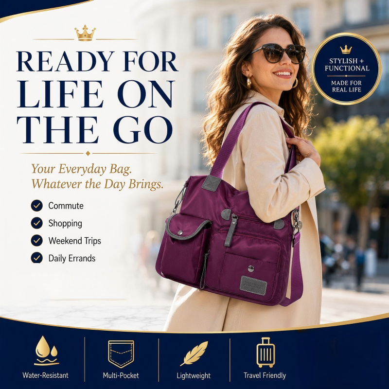 🔥Desconto de 50% no último dia!🔥Saco de compras impermeável de grande capacidade para mulher