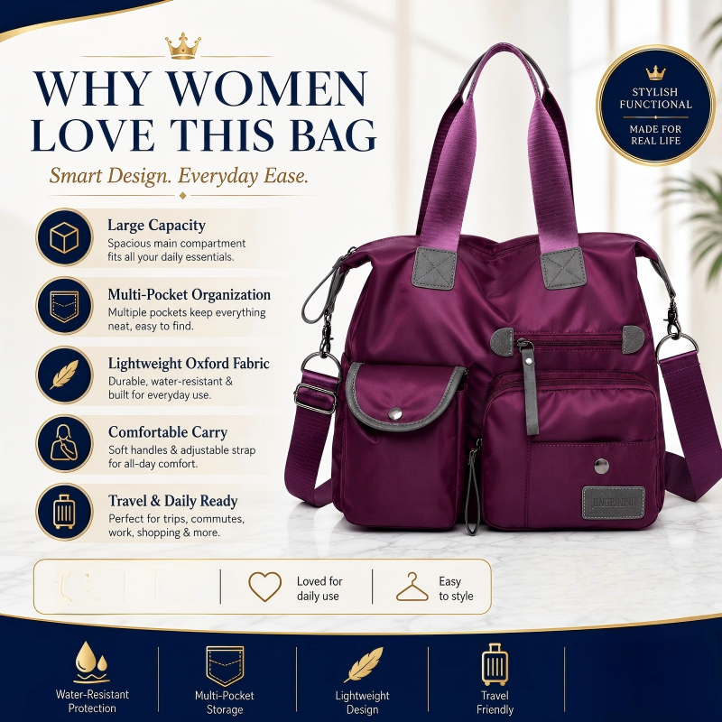 🔥Desconto de 50% no último dia!🔥Saco de compras impermeável de grande capacidade para mulher
